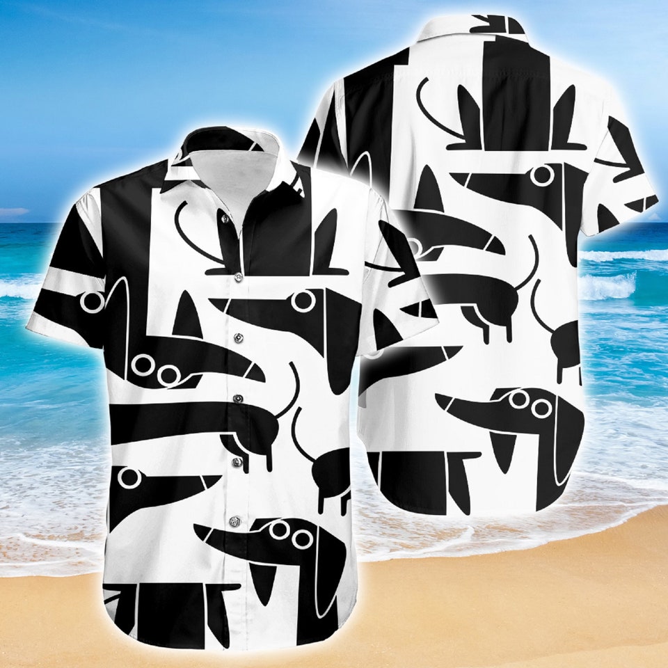 Dachshund Hawaiian Shirt, Dachshund Beach Shirt, Dachshund Hawaiian sets