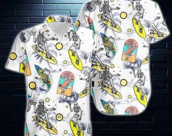 Funky Hawaiian Shirt Skull Black Different Sizes Funky Hawaiian Shirt Skull Black Different Sizes