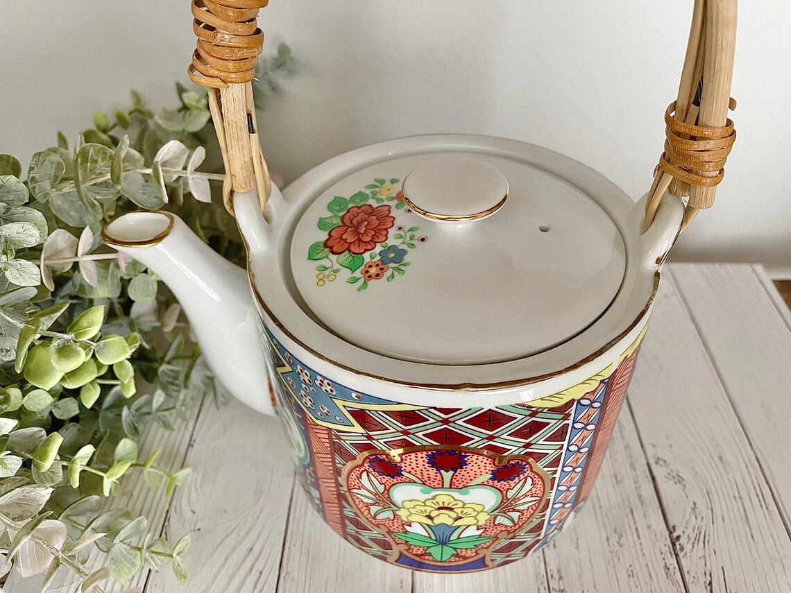 Vintage Imari Ware Porcelain Teapot Made in Japan Beautiful Etsy
