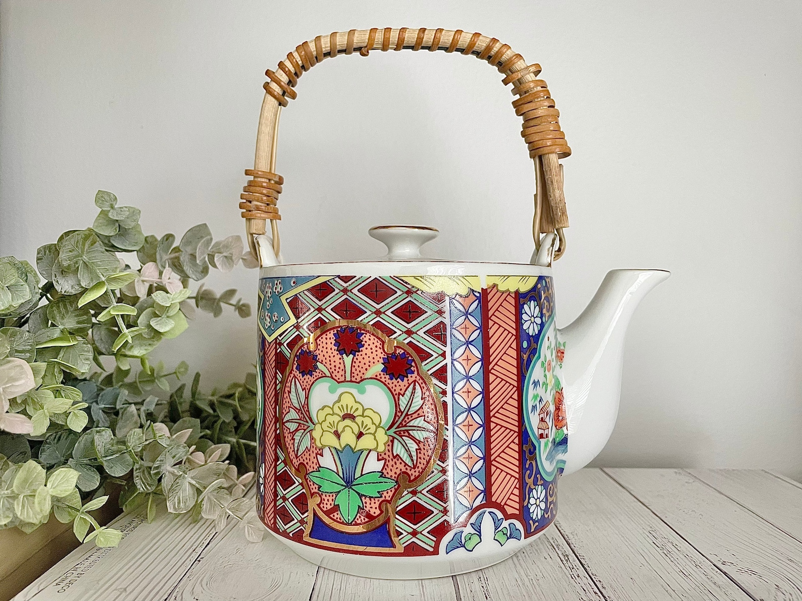 Vintage Imari Ware Porcelain Teapot Made in Japan Beautiful Etsy