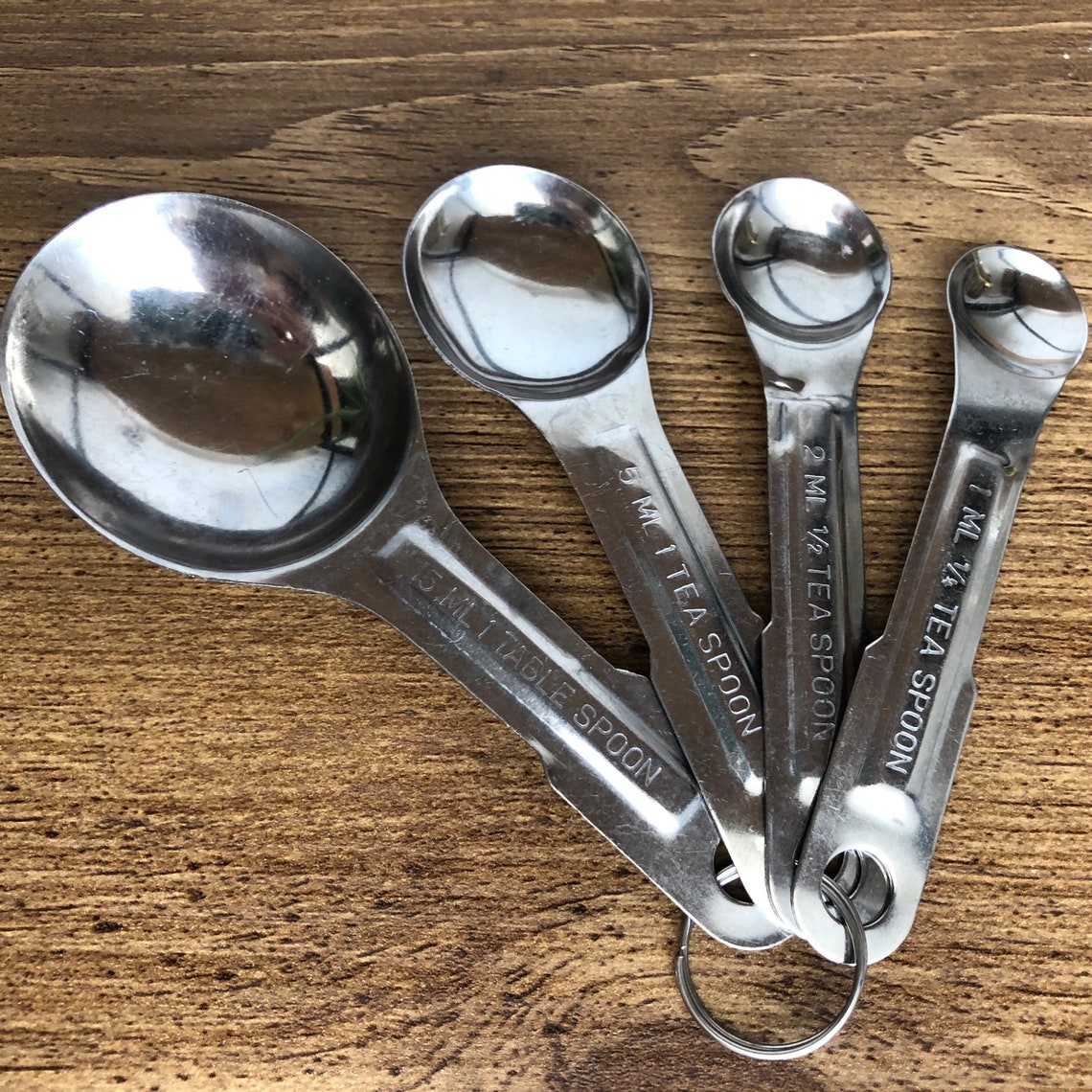 Vintage Stainless Steel Measuring Spoons stainless steel Etsy