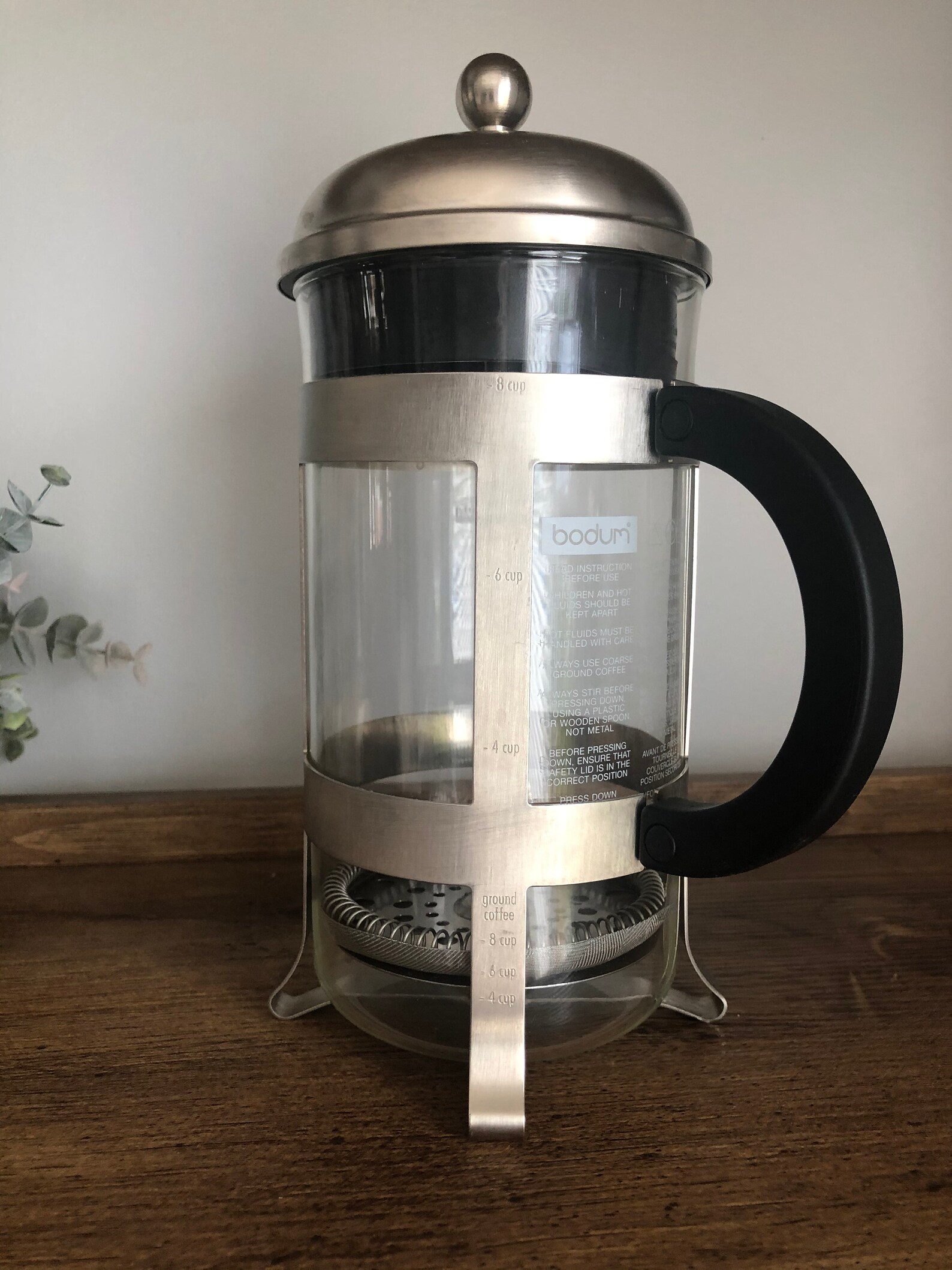 Starbucks Bodum Chrome French Press 8 Cup Signature Barista Etsy