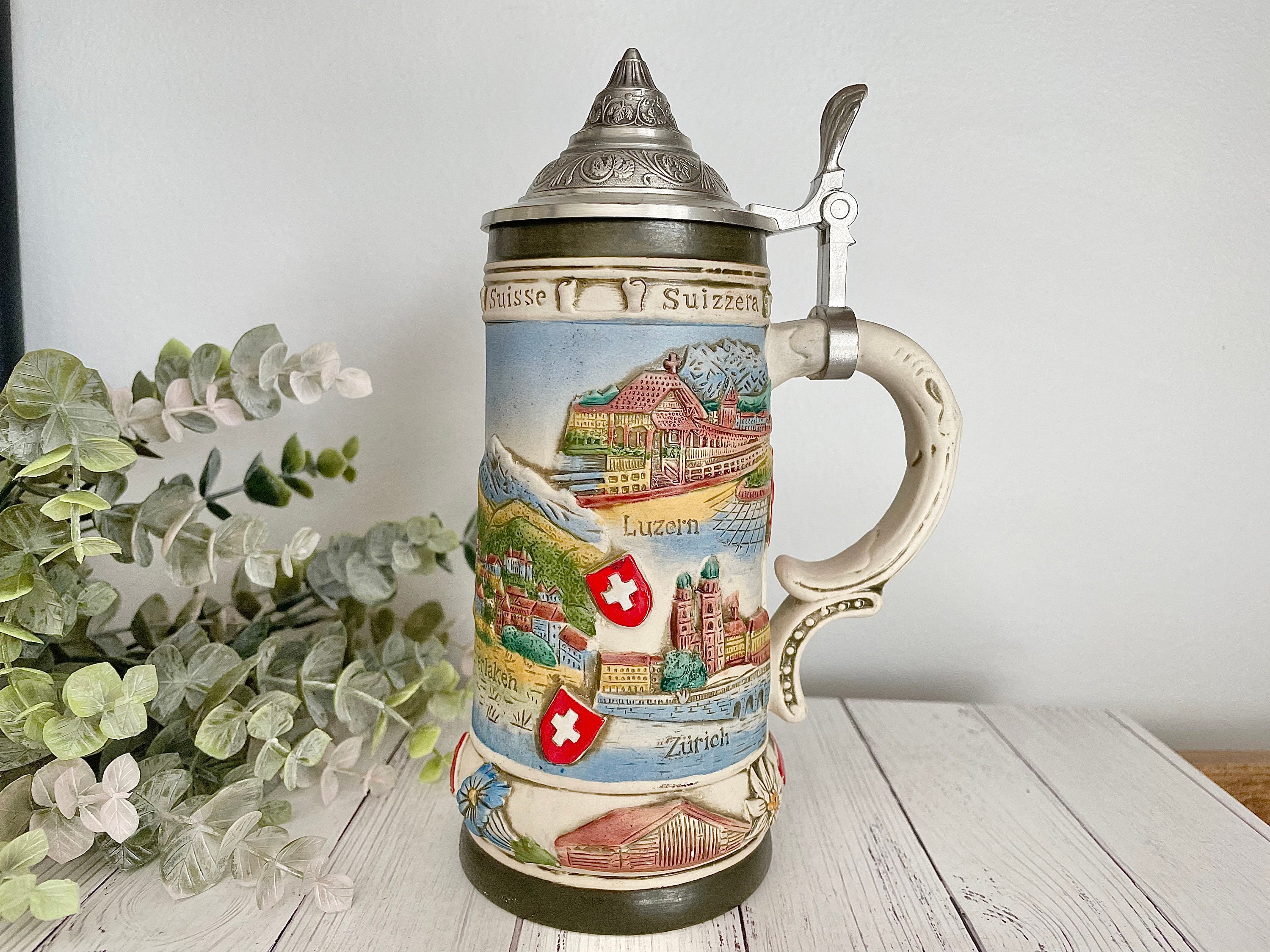Vintage GERZ Beer Stein Switzerland Zurich Etsy