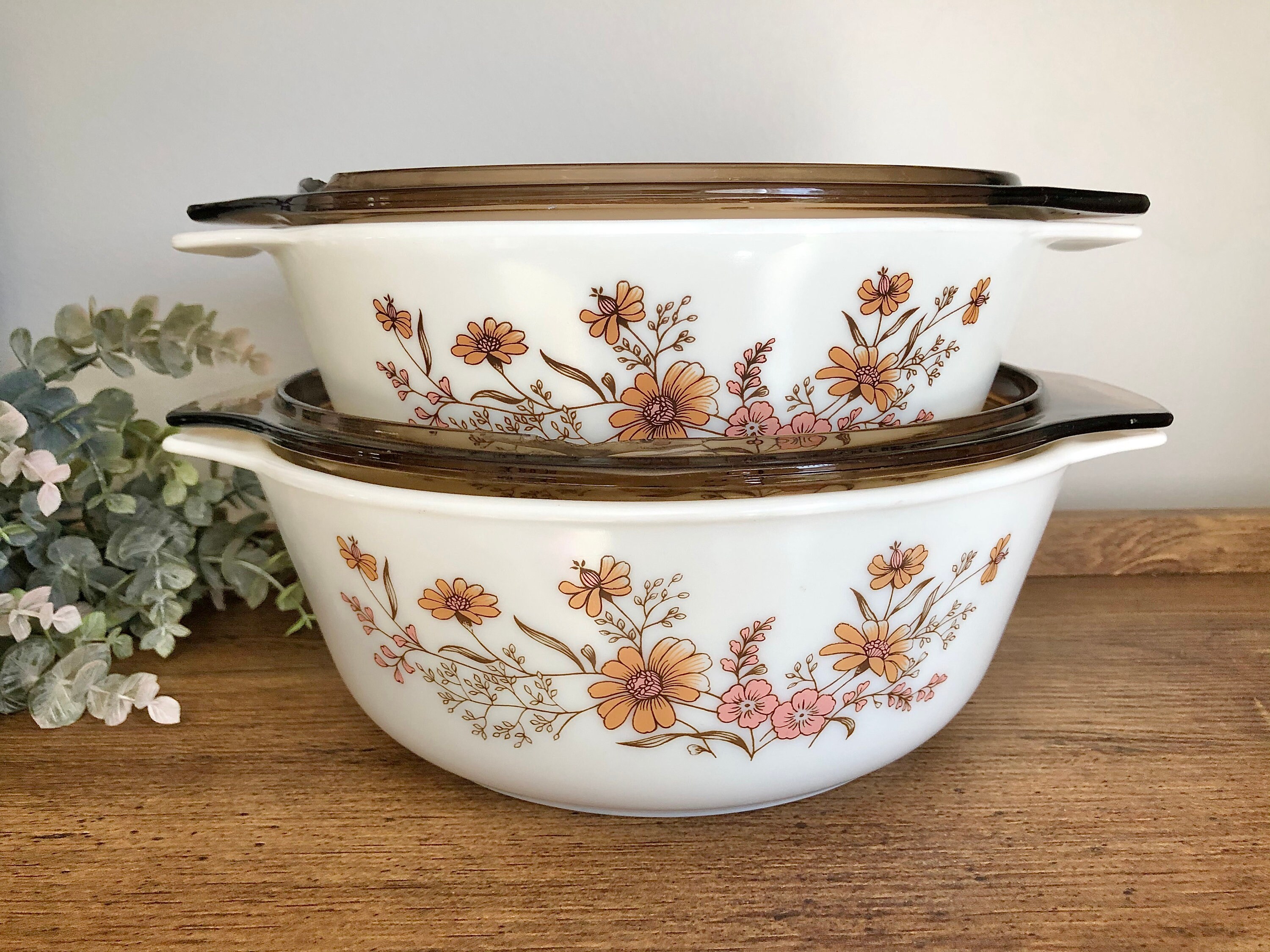 Set of 2 Vintage Pyrex England Woodland Country Autumn Etsy