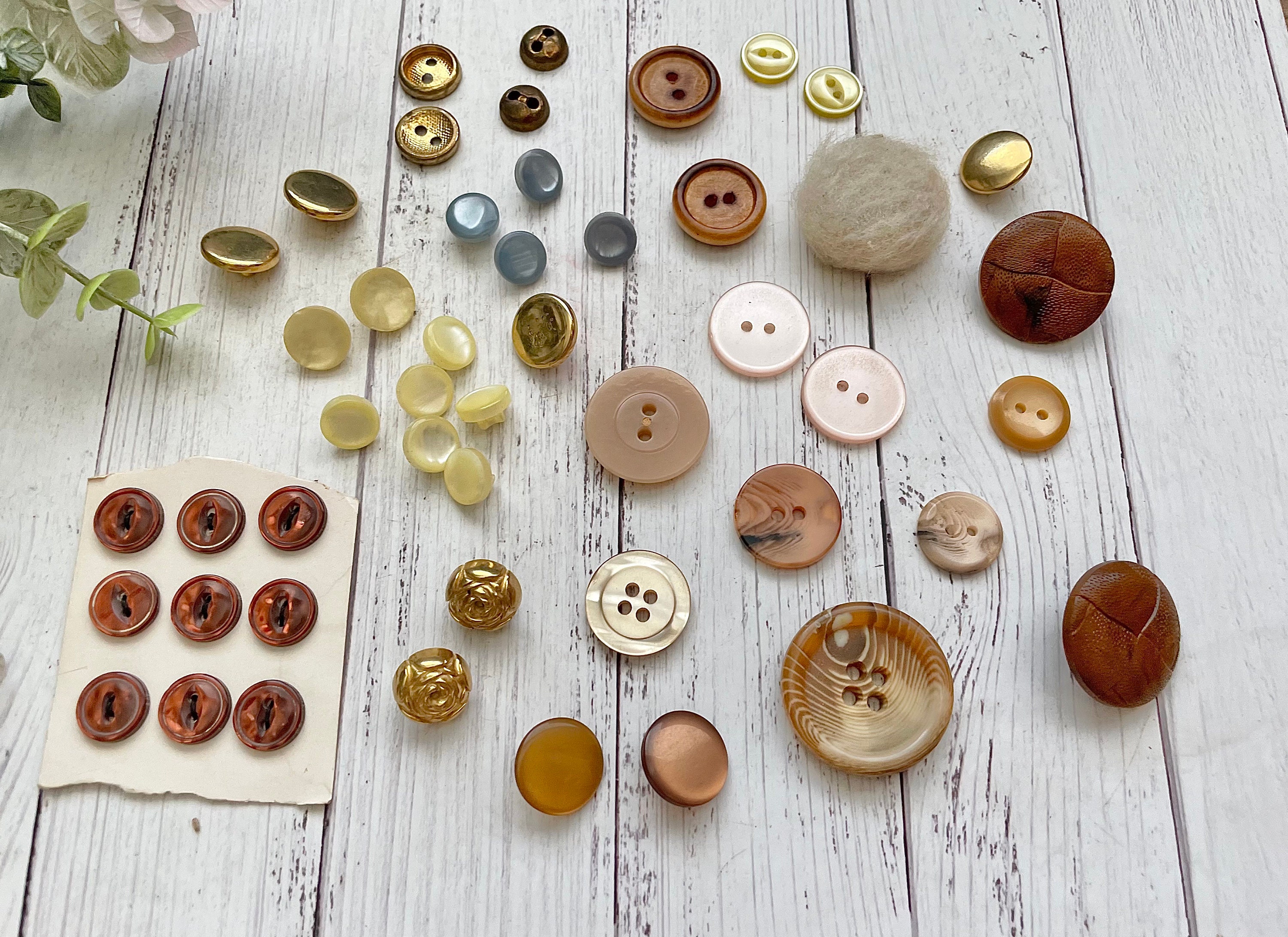 Vintage Buttons Lot of 50 Vintage Buttons Etsy