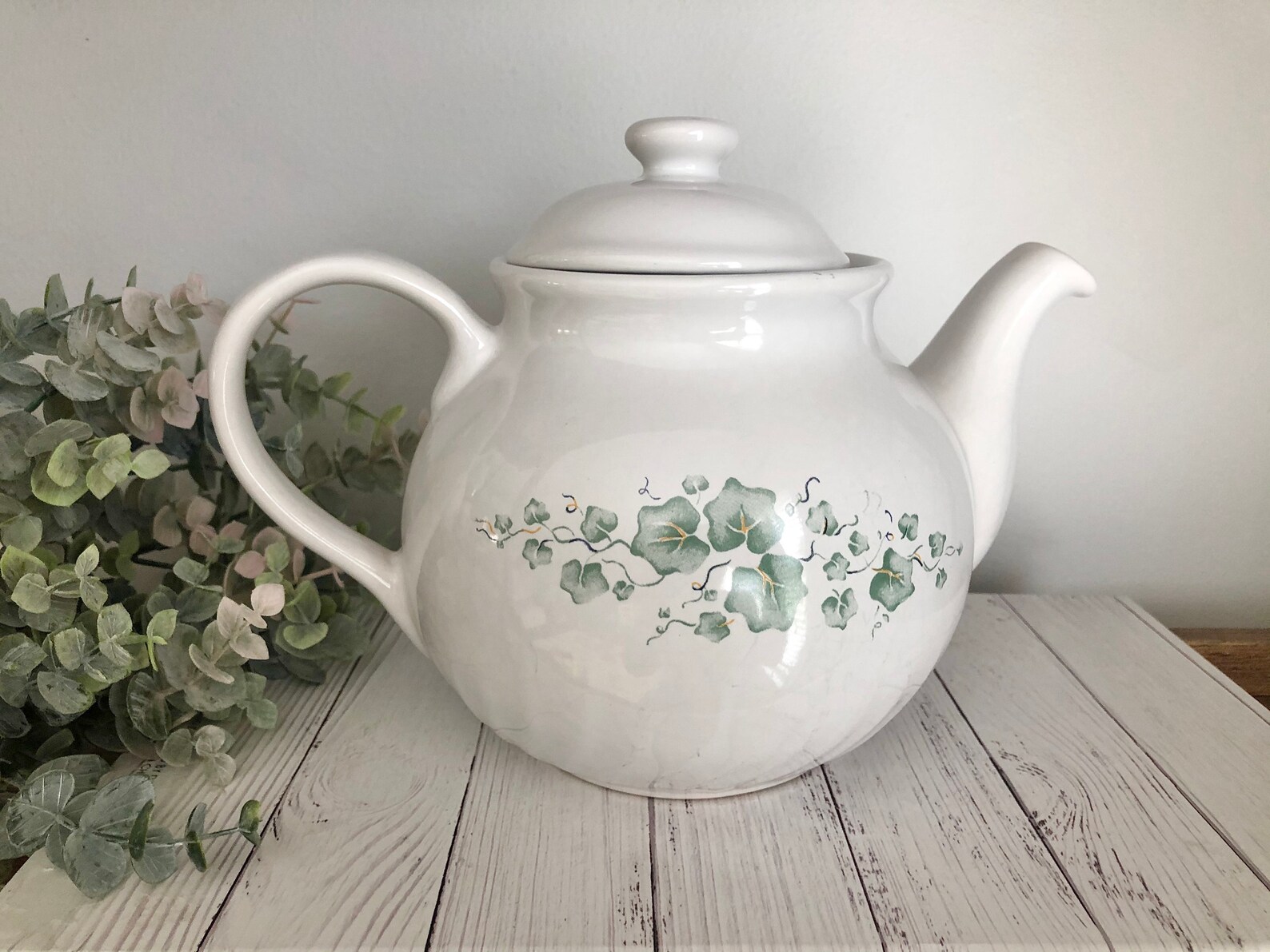Vintage Corelle Callaway Ivy Pattern Teapot StonewareCorning Etsy