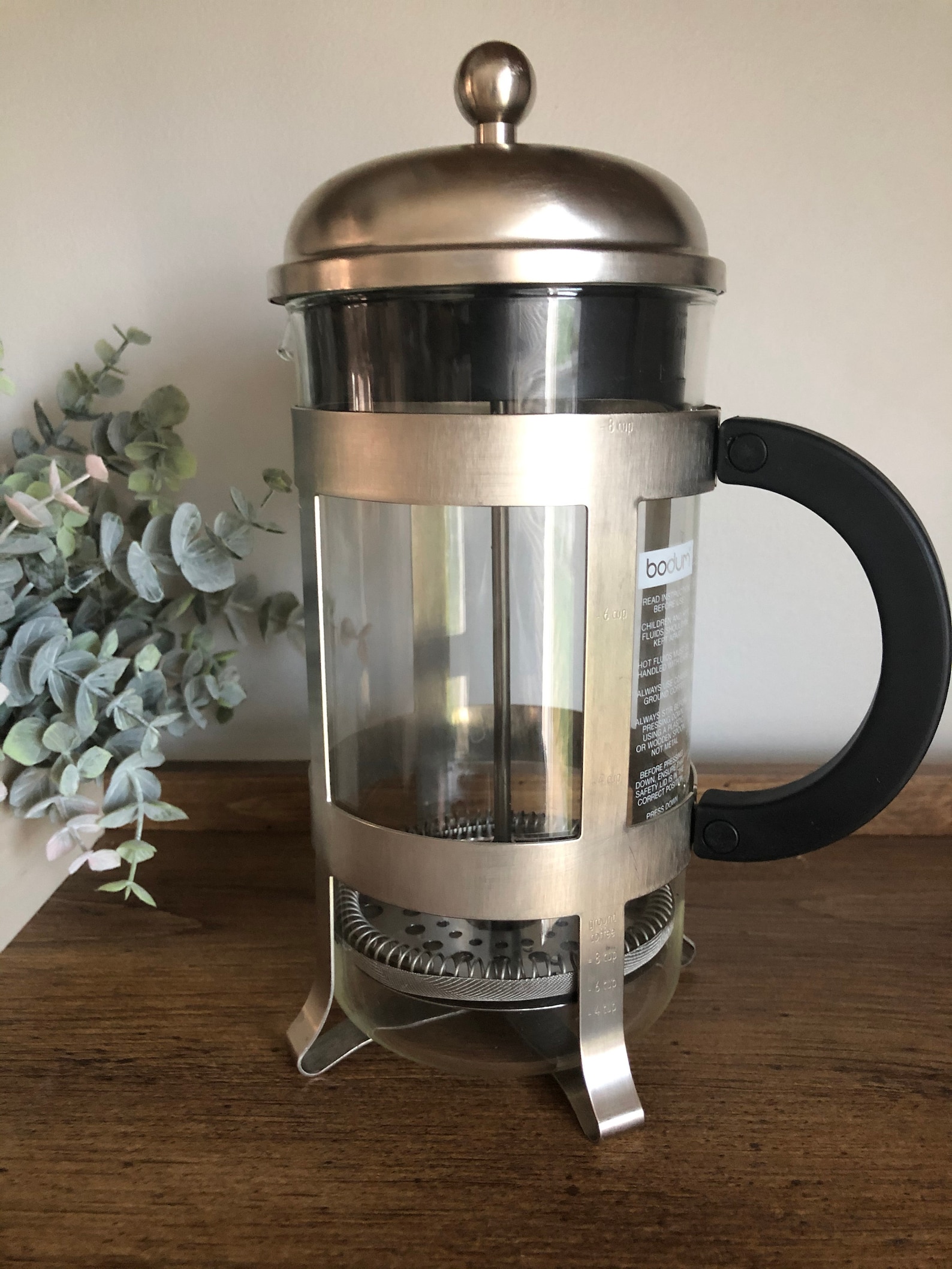 Starbucks Bodum Chrome French Press 8 Cup Signature Barista Etsy