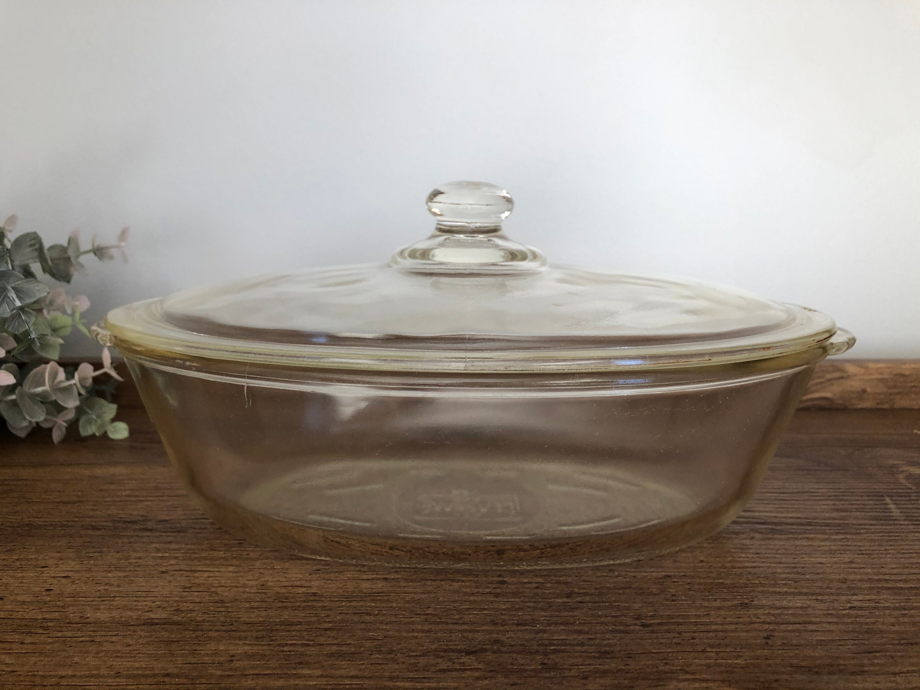 Vintage Glasbake Casserole Dish W/ Lid Glasbake clear glass Etsy