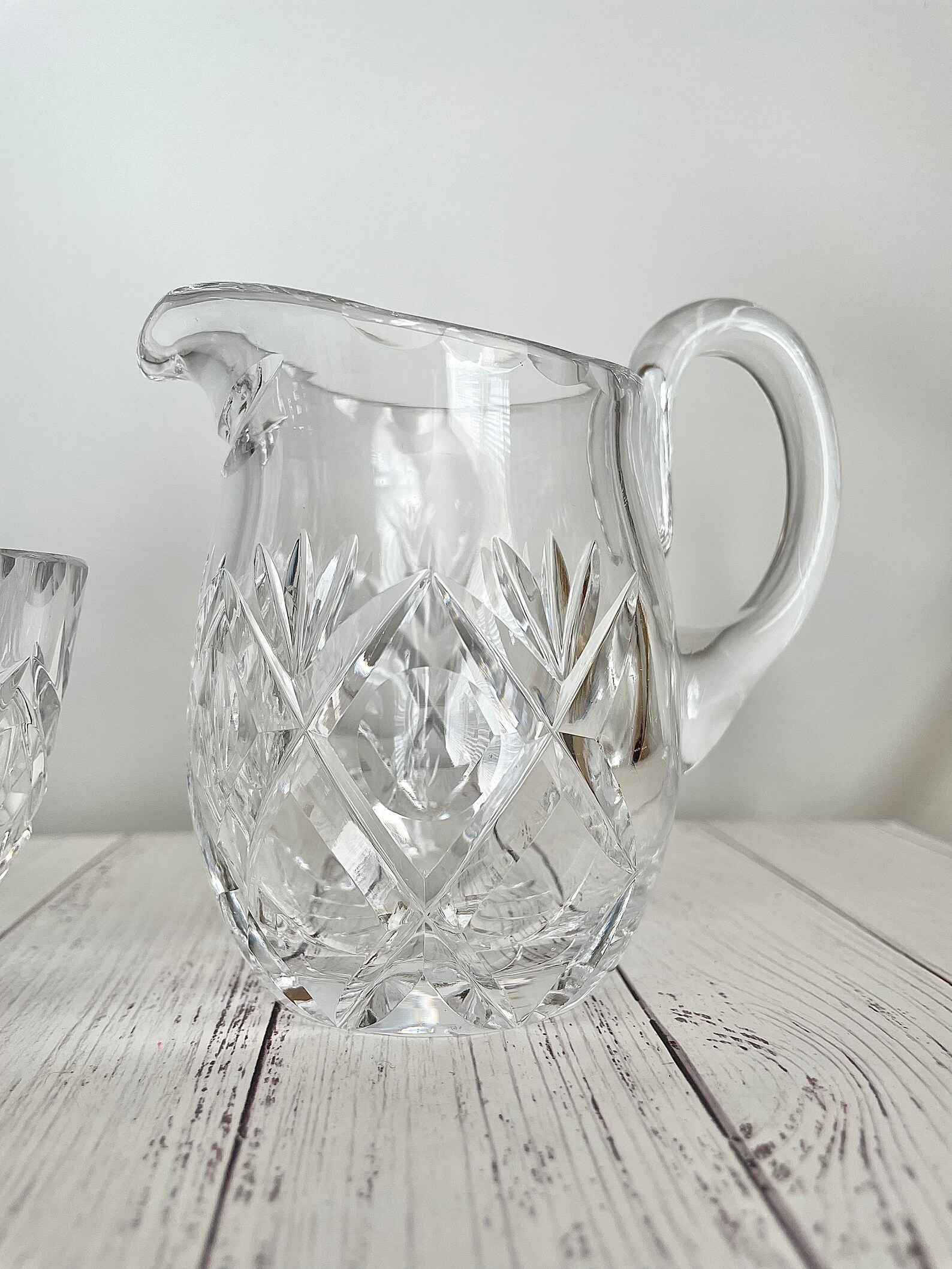 Vintage crystal cream and sugar dish set Etsy