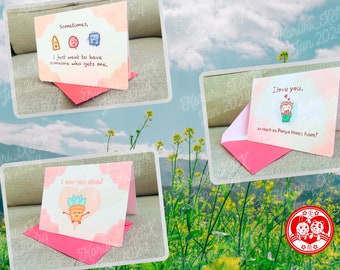 Tarjeta de felicitación de la serie “Todo es cuestión de AMOR”