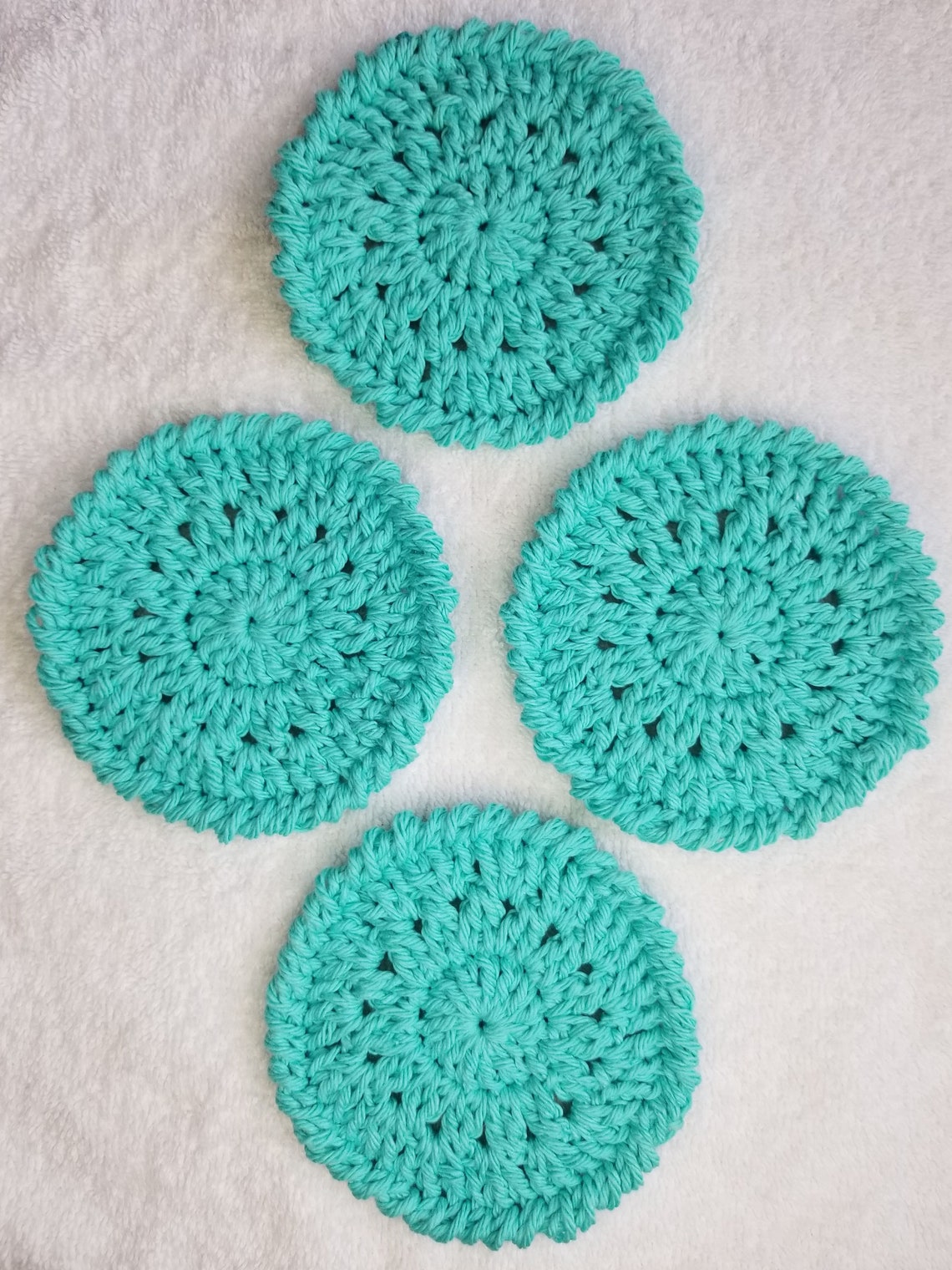 Crochet Coaster Set Etsy