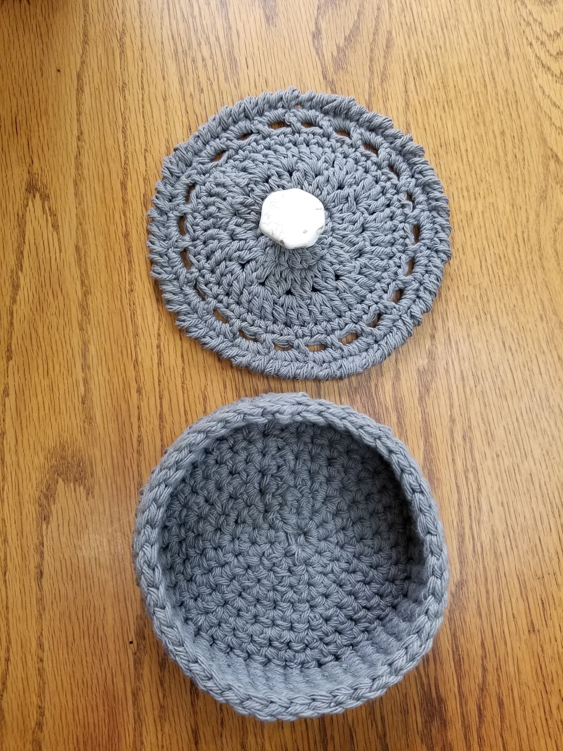 Crochet Coasters and Basket Set Etsy