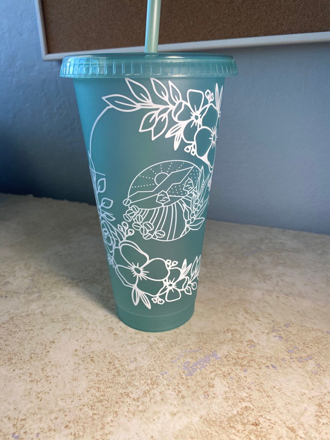 Starbucks Anniversary Cup With Wreath of Flower Etsy