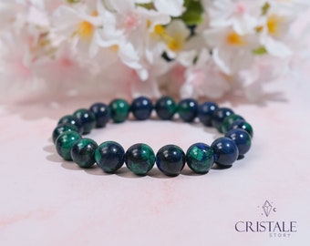 Azurite Malachite Bracelet, High Quality Bracelet, Malachite, Azurite, Crystal Beaded Bracelet, Healing Crystals, Crystal Gift, Jewelry