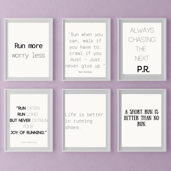 PRINTABLE Bundle Running Poster Pack Gift For Runner | Etsy