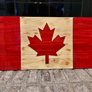 Rustic Canadian Flag Wall Art | Wooden Canadian Flag | Man Cave Art | Canadian Flag