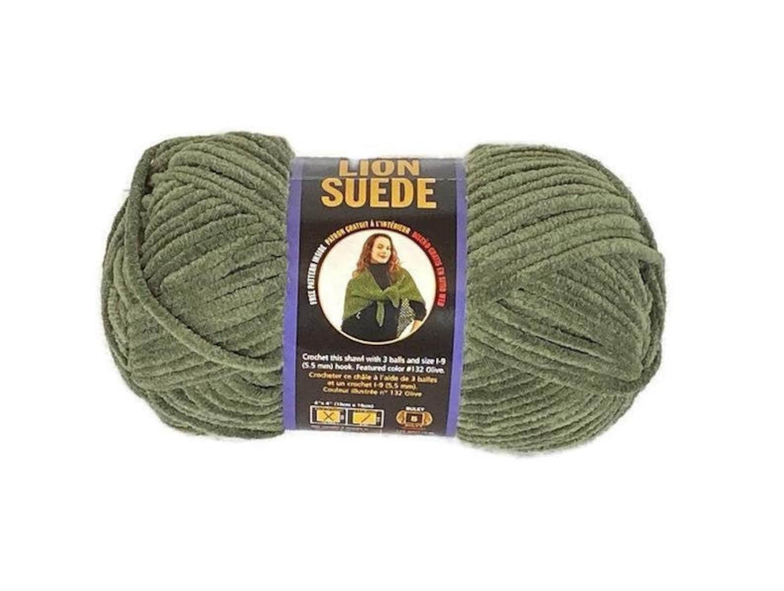 Lion Brand Suede Sage Yarn Lion Suede Yarn Bulky Yarn Rare Etsy