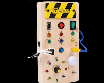 Personalised Led switch hand control Light Busy Board Montessori Electronic led light Switch Simulation busy Board