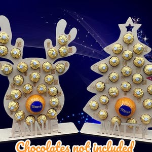 Personalised Wooden Advent Calendars | Reindeer Advent Calendar | Christmas Tree Advent Calendar | Unicorn Advent Calendar