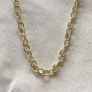 Thick chain necklace, single chain necklace, gold chain necklace