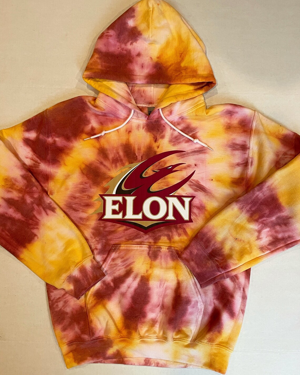 Tiedye College Hooded Sweatshirts Etsy