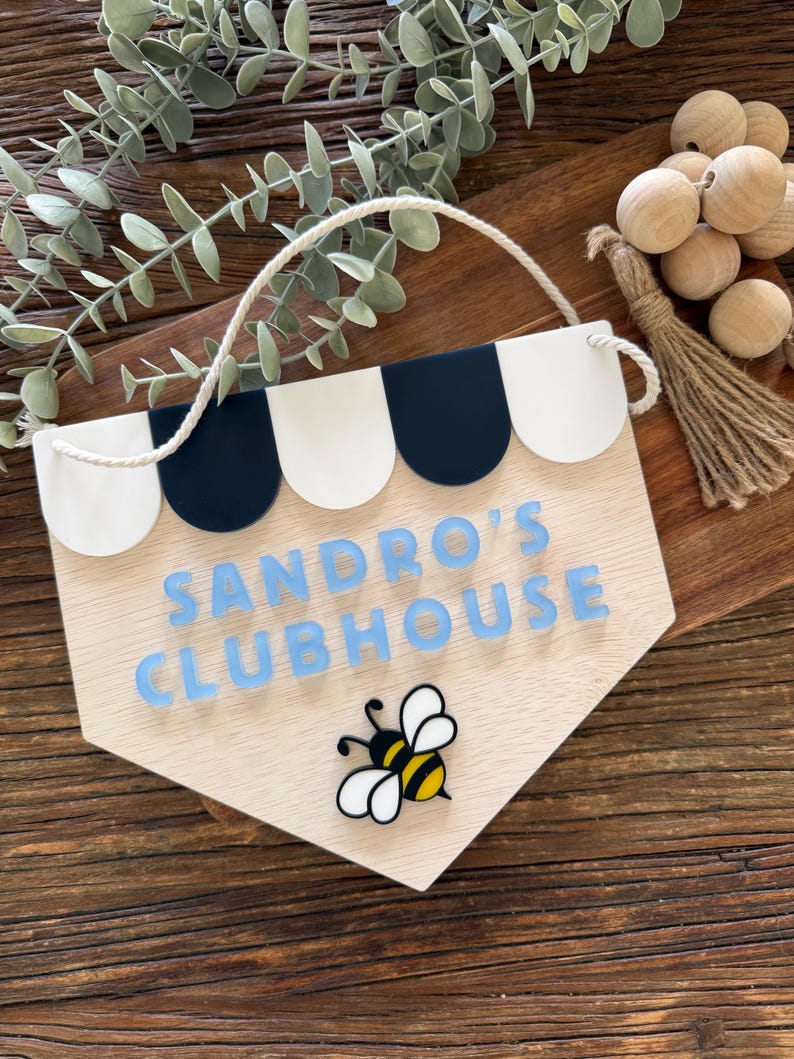 Kids Cubby House Sign | Playhouse Banner | Bakery | Fruit Shop | Bee ...