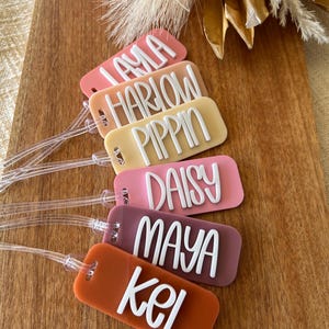 Colourful Bag Tag Personalised | School Bag Tag | Acrylic Kids Bag Tag | Personalised Bag Tag for Kids | Custom Kindy Bag Tag| Cute