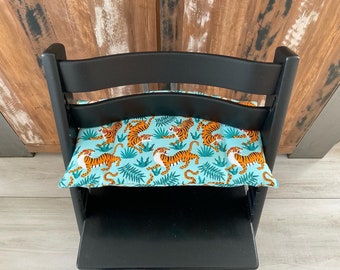 Seat cushion for Stokke Tripp Trapp high chair Jungle Tigers