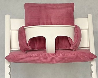 Cushions seat covers upholstery for stokke tripp trapp high chair corduroy pink light pink Cotton (photo 2 is the correct color)