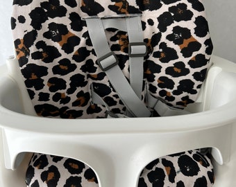 Cushions for stokke steps baby set high chair, leopard
