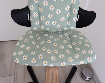 cushion cover for Stokke Nomi high chair mint green daisies flowers