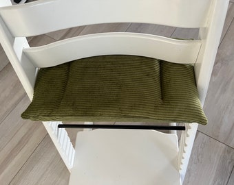 Olive green seat cushion for Stokke Tripp Trapp high chair corduroy corduroy