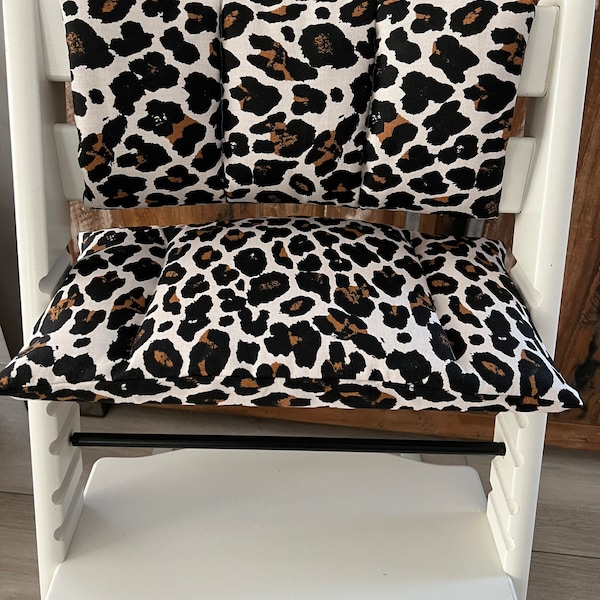 Ensemble de coussins junior housses de rembourrage pour chaise haute Stokke Tripp Trapp Leopard