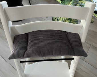 Cojín de asiento gris oscuro cojín de asiento para trona Stokke Tripp Trapp pana de pana