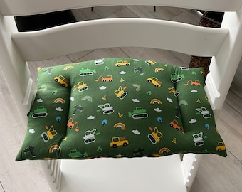 Seat cushion for Stokke Tripp Trapp high chair green farmers farm tractors bulldozers crane green