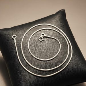 14k Gold Italian Snake Chain Necklace, Herringbone Necklace, 925 Sterling Silver Round 1.3MM Snake Chain, Gold Layering Chain, Thin Chain,