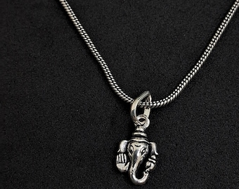 925 Sterling Silver Lord God Ganesha Pendant, Valentines Necklace, Ganesha Deity, Spiritual Jewelry, Charm Necklace, Religious Pendant, Gift