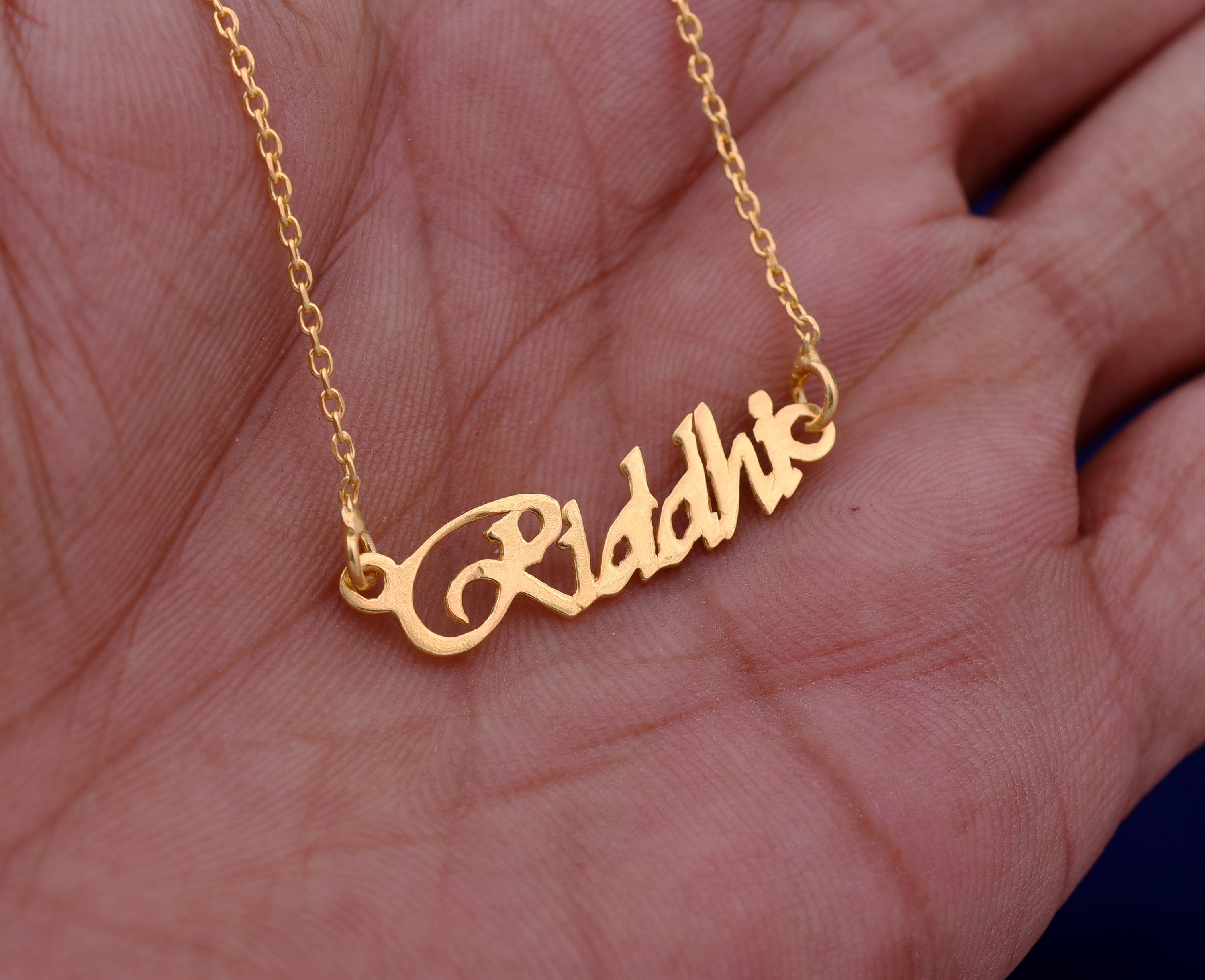 Shiva Pendant Silver Shivam Name Locket Custom Name Necklace, 18K