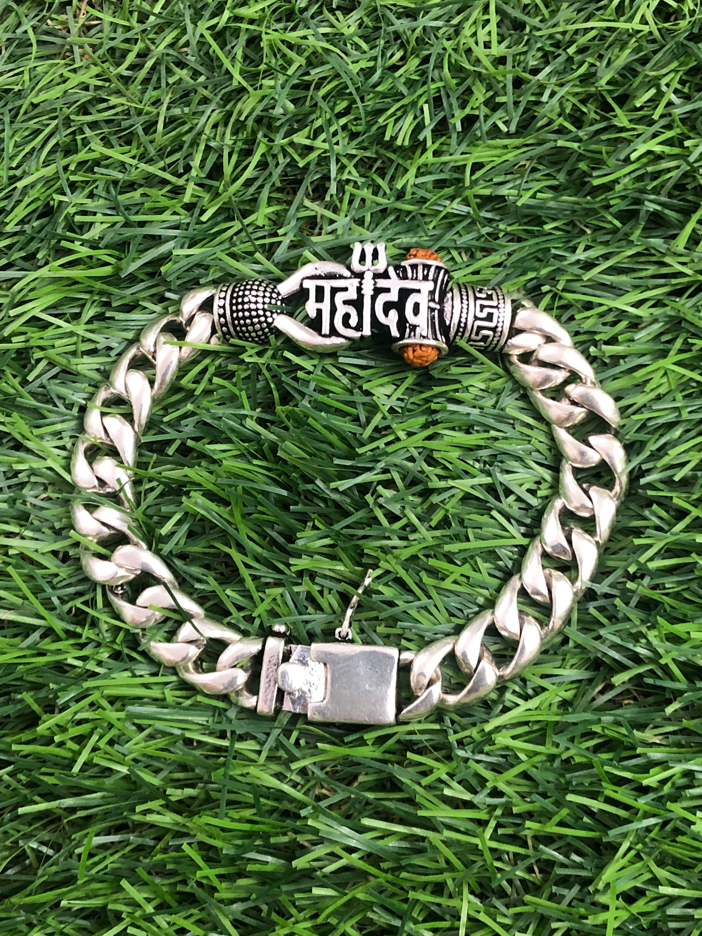 Mahadev Design High-quality Gold Plated Rudraksha Bracelet For Men - Style  C735 – Soni Fashion®