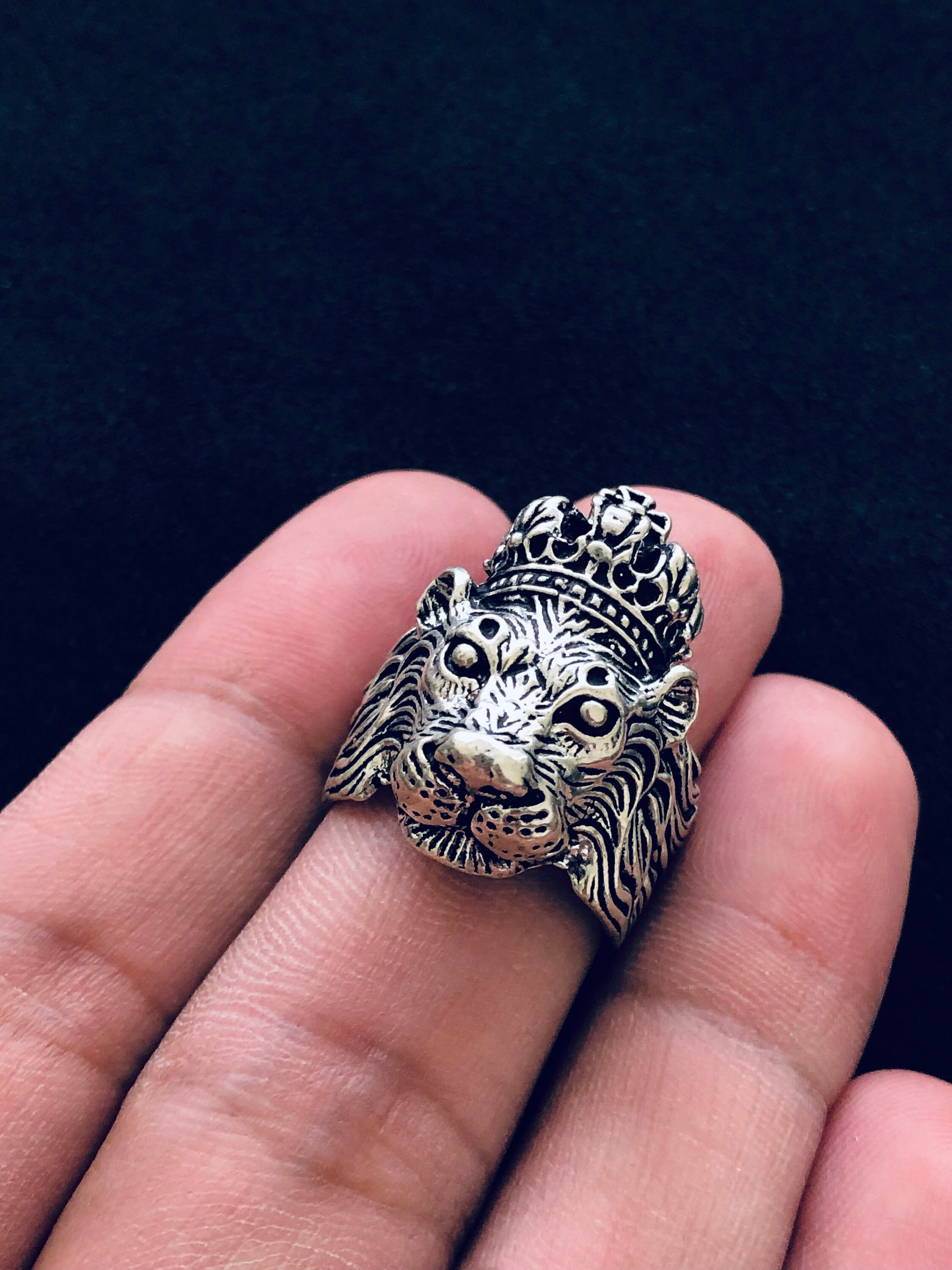 Lion Head Ring, 925 Silver Ring, African Men Ring, Handmade Men Ring