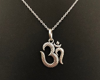 925 Sterling Silver Oxidized Om Pendant, Lord Shiva Charm  Pendant, Handmade Pendant, Religious Gift Pendant, Oxidized Jewelry