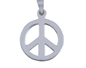 Love Peace Symbol Necklace, 925 Sterling Silver Layered Necklace, Bridesmaid Gift, Everyday Jewelry, Modern Peace Sign, Minimalist, For Gift