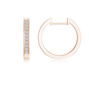 Sierlijke Pave CZ-ringoorbellen met drukknopsluiting, minimalistische CZ Huggie-ringoorbel sterlingzilver, vergulde eenvoudige hoepeloorbellen