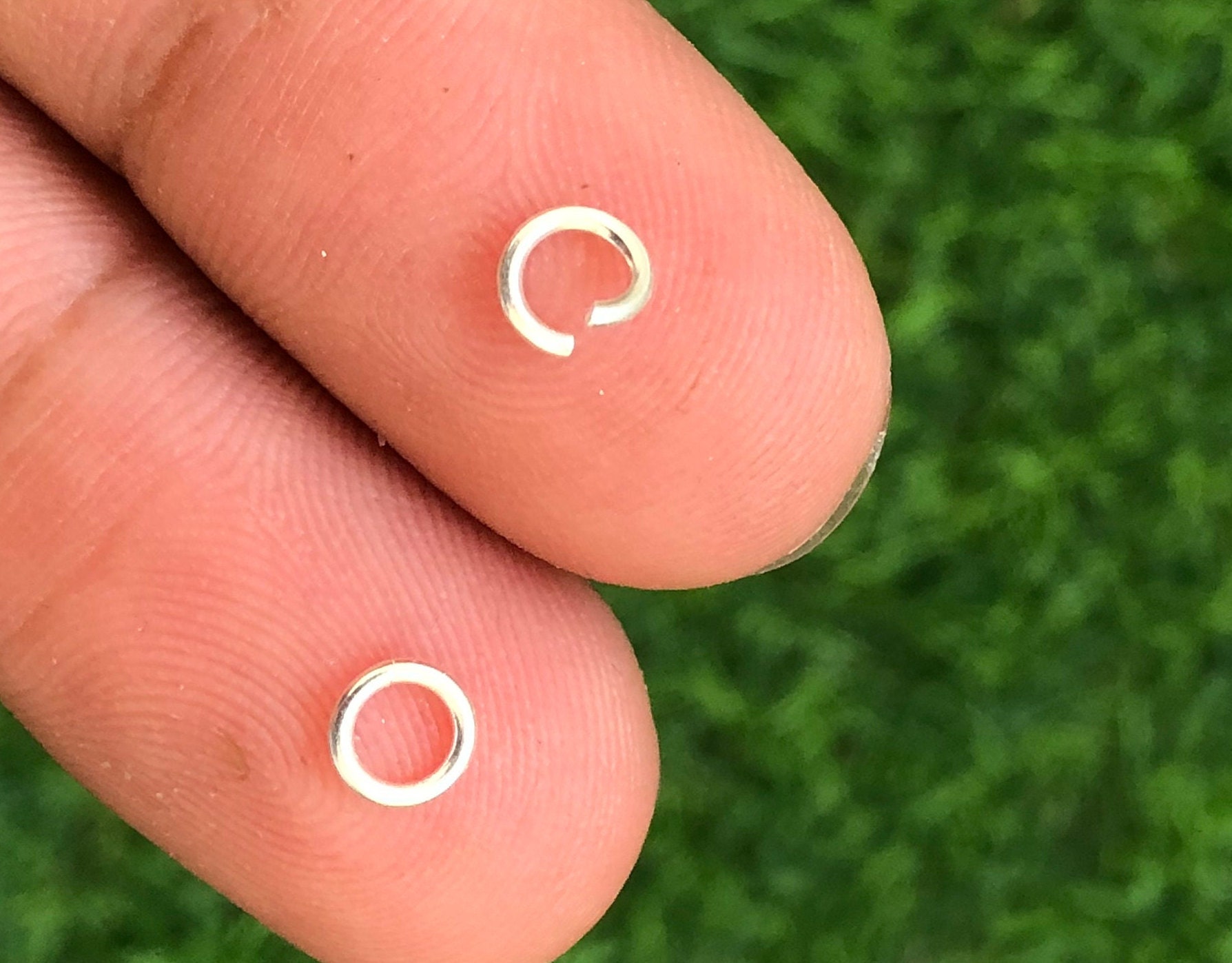 5mm 50pc Open Jump Ring, 92.5 Sterling Silver Open/split Round Jump