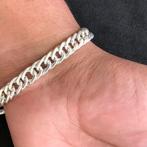 Bracelet gourmette cubain en argent sterling, 20 pouces bracelet gourmette pour homme, bijoux faits main à Bali, cadeau pour frère/marié/ami/fils image 4