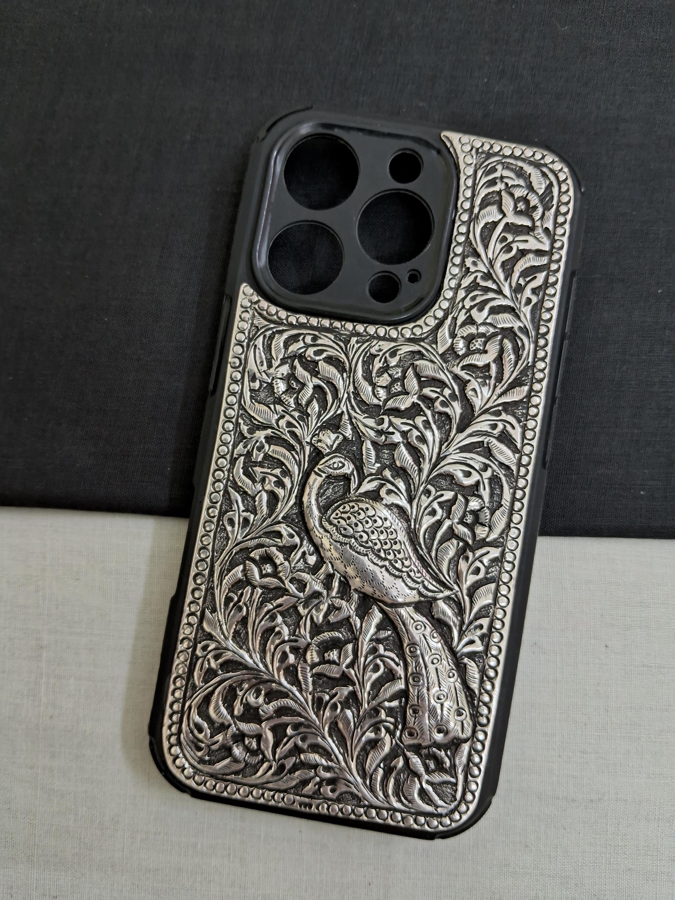 16 Pro I Phone Carved Cover Case, 925 Sterling Solid Silver I Phone Cover,  Handmade Mobile Cover, New Design Cover 16 Pro Back Case, - Etsy
