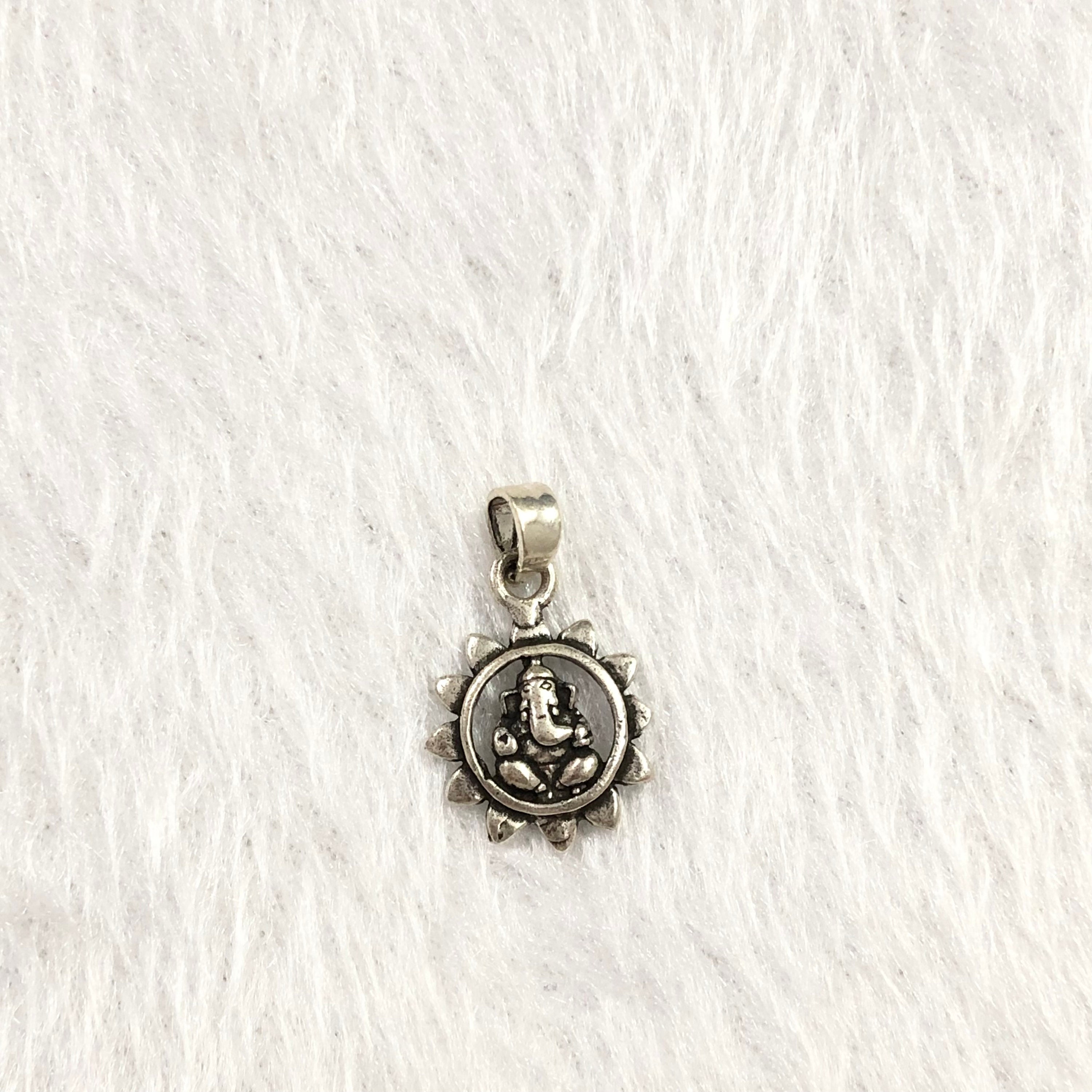 Ganesh Pendant 925 Sterling Silver Hindu God Pendant Etsy