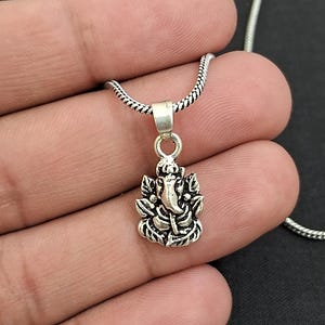 Lord Ganesh Pendent, Handmade Little Ganesh Pendant Necklace, God Shape Ganesh Charm Pendant, Spiritual Jewelry, Mother Day Gift, For Her