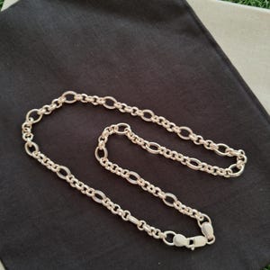 925 Sterling Silver Cable Link Chain , Solid Silver Anchor Cable Chain Necklace, Men's cable chain, Unisex chain, Gift For Her-Him-Brother