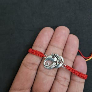 Lord Shiva Faden Armband, 925 Sterling Silber Oxidized Rakhi, spirituelles Geschenk für Männer, handgemachter Hindu Schmuck, Rakhi Armband für Geschenk